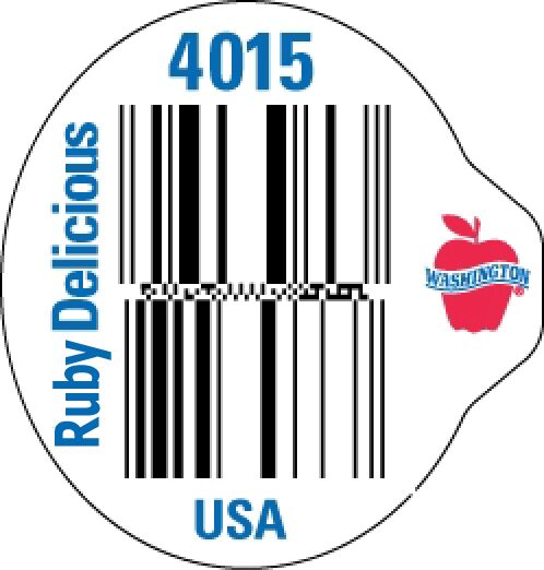 wa red delicious databar label